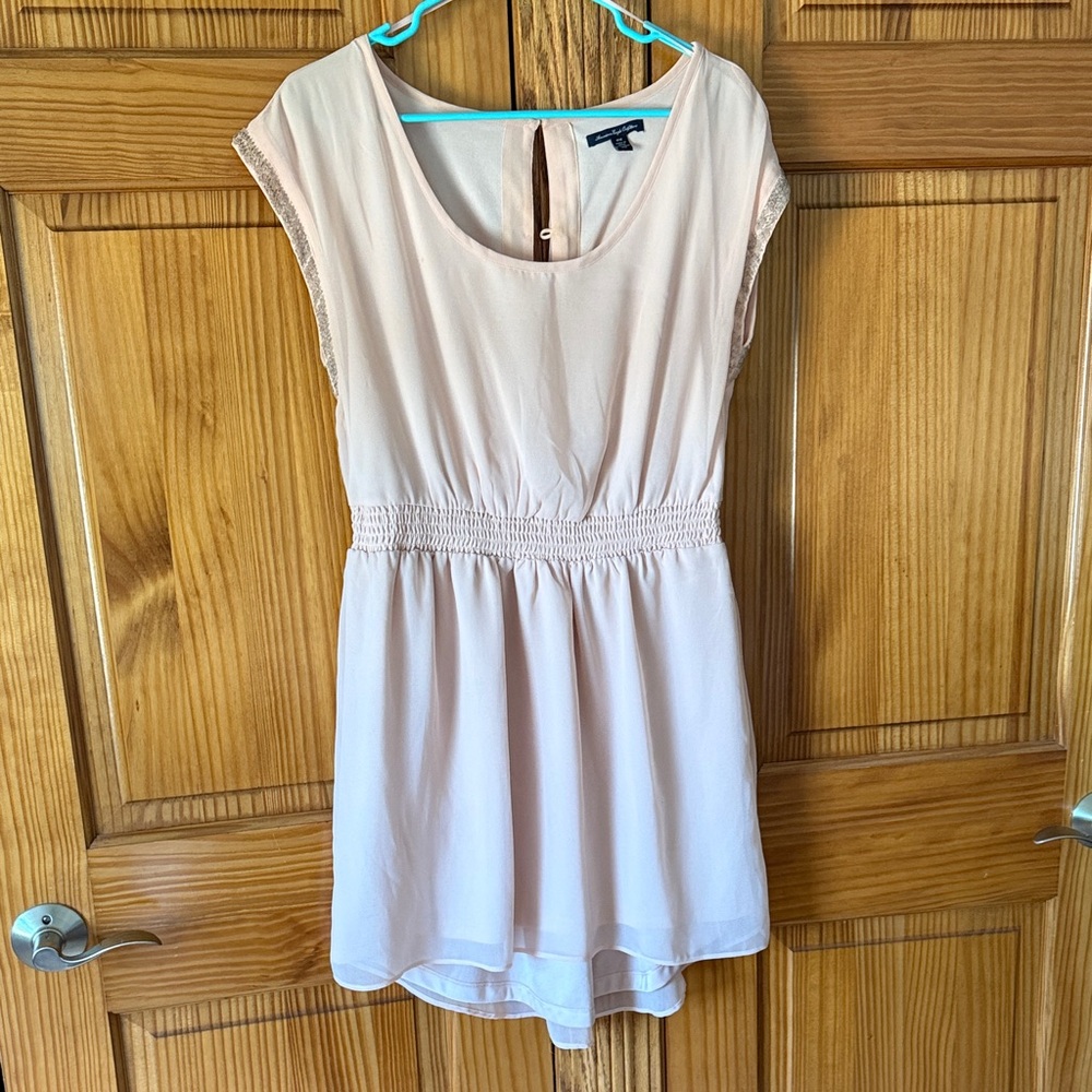 American Eagle Outfitters Cream Mini Dress